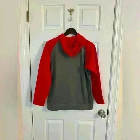 Kansas City Chiefs NFL  hooded sweatshirt youth size XL grey red - Picture 3 of 4